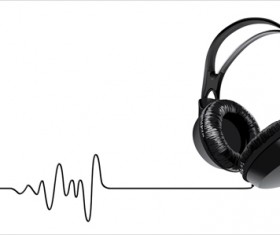 Elements of headphones vector set 05