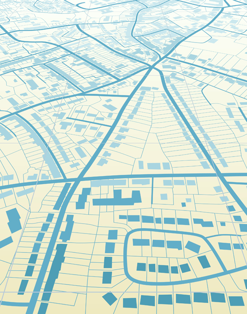City Map design elements vector material 01