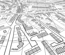 City Map design elements vector material 02