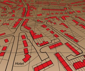 City Map design elements vector material 05