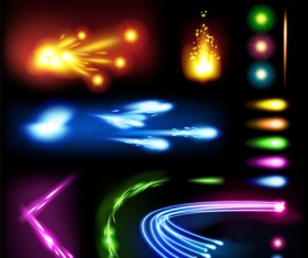 Set of Sparkling Light effects vector material 05