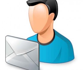 Mail icon vector material