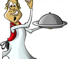 Set of Chef and menu design elements vector 01