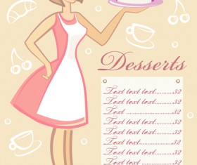 Set of Chef and menu design elements vector 02