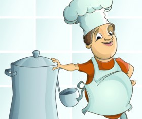 Set of Chef and menu design elements vector 03