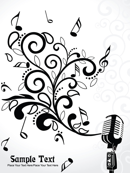 Stylish Music Illustration vector graphic 02