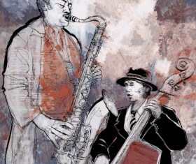 Graffiti music backgrounds vector set 03