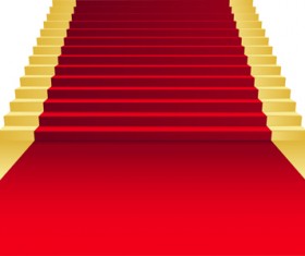 Ornate Red carpet backgrounds vector material 02