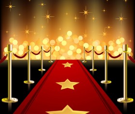 Ornate Red carpet backgrounds vector material 04