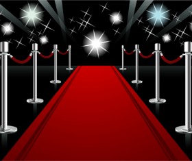 Ornate Red carpet backgrounds vector material 05