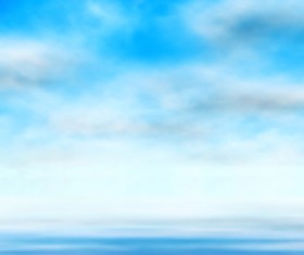 Blue Sky with clouds vector backgrounds 01