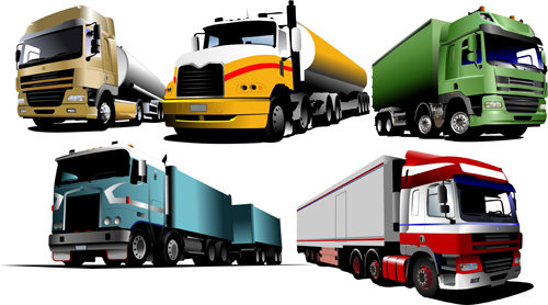 Different of trucks vector Illustration 05