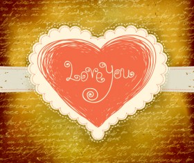 The Valentine card design vector graphic 01
