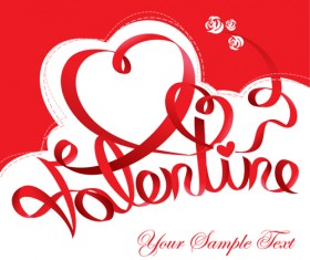 The Valentine card design vector graphic 02