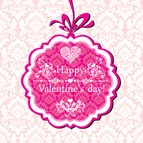 The Valentine card design vector graphic 05