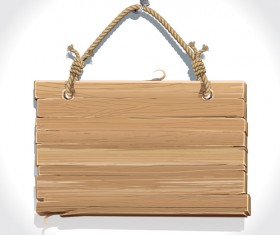 Retro Wooden board Signage design vector 02