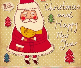 Santa Claus and xmas Stickers vector grahpic 02