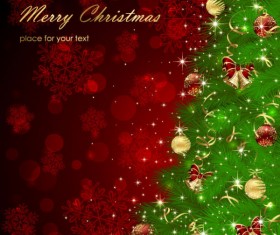 Sparkling Christmas elements vector backgrounds 01