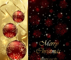 Sparkling Christmas elements vector backgrounds 02
