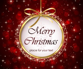 Sparkling Christmas elements vector backgrounds 03