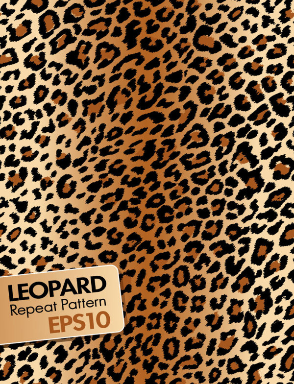 Download Leopard repeat pattern vector material free download
