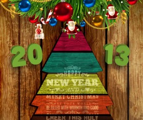 Pretty 2013 Greeting Cards background vector 03