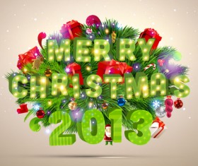 Pretty 2013 Greeting Cards background vector 04