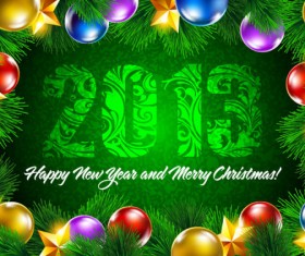 ornate Christmas ornaments elements vector backgrounds 04