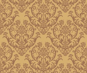Set of Modern Brown floral pattern vector material 01