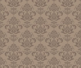 Set of Modern Brown floral pattern vector material 02
