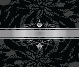 Set of Modern Brown floral pattern vector material 06