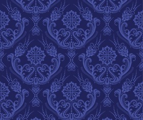 Set of Modern Brown floral pattern vector material 07