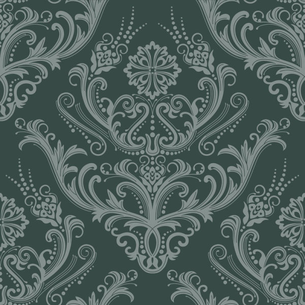 Set of Modern Brown floral pattern vector material 09