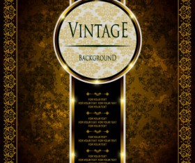 ornate vintage golden frame backgrounds vector 03