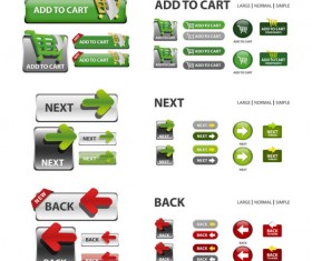 Elements of Creative web button design vector material 08