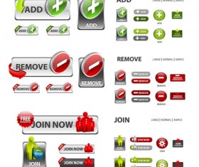 Elements of Creative web button design vector material 10