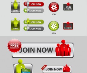 Elements of Creative web button design vector material 11