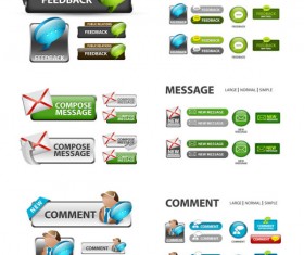 Elements of Creative web button design vector material 12