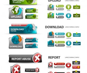 Elements of Creative web button design vector material 13