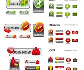 Elements of Creative web button design vector material 15