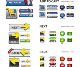Elements of Creative web button design vector material 19
