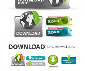 Elements of Creative web button design vector material 20