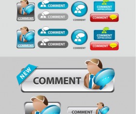 Elements of Creative web button design vector material 22