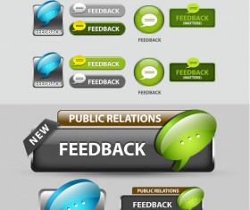 Elements of Creative web button design vector material 23