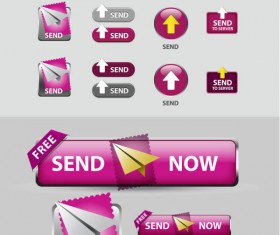 Elements of Creative web button design vector material 24