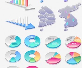 Vector infographics design elements set