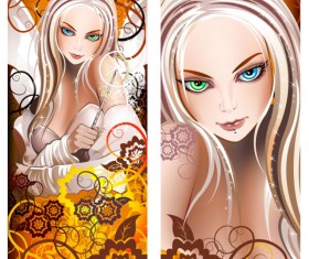 Set of funny cartoon Figure design vector material 06