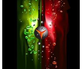 Green and red Bubble backgrounds vector