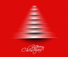 Paper cut Christmas tree design vector 03