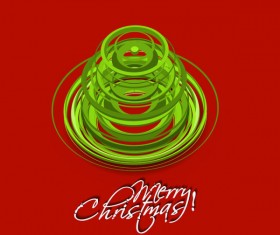 Paper cut Christmas tree design vector 08